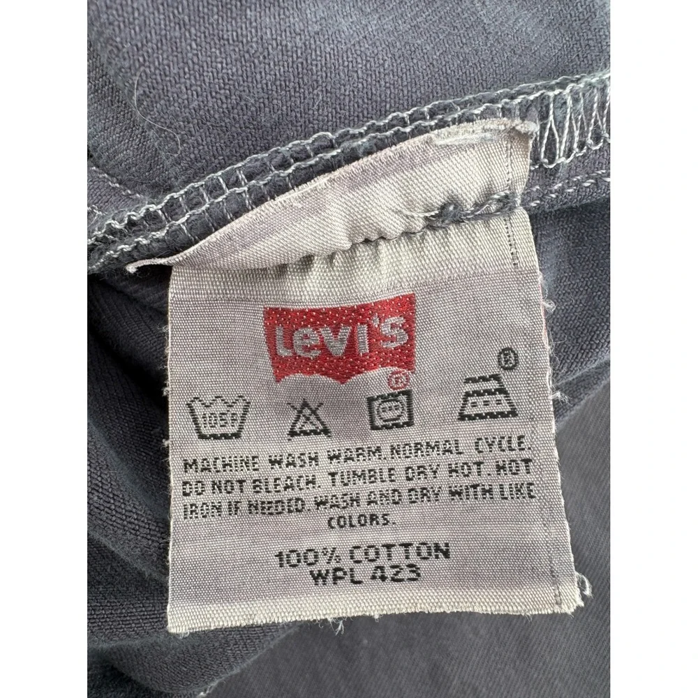 Levis 501 Men's 29x30 Vintage Y2K Charcoal Gray Made in Mexico Jeans 2002